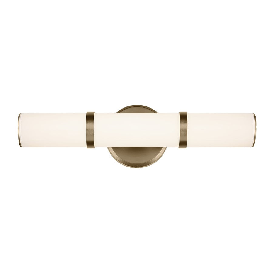 Kichler Rosh 1 Light 18" Wall Sconce, Champagne Bronze/White