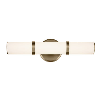 Kichler Rosh 1 Light 18" Wall Sconce, Champagne Bronze/White