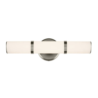 Kichler Rosh 1 Light Wall Sconce, Brushed Nickel/White