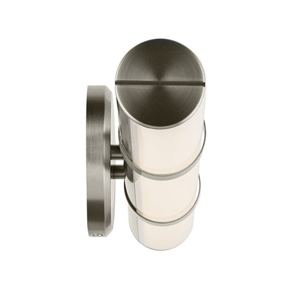 Kichler Rosh 1 Light Wall Sconce, Brushed Nickel/White