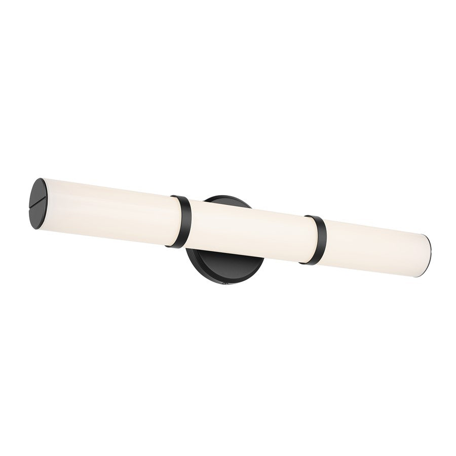 Kichler Rosh 1 Light 24" Linear Bath Medium, Black/White - 55188BKLED