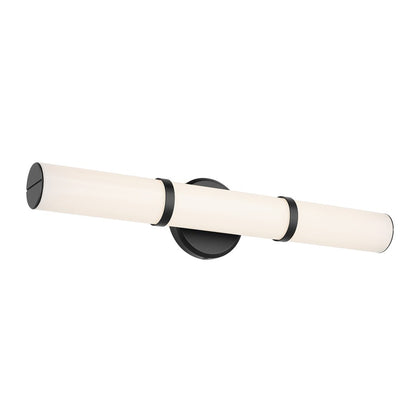 Kichler Rosh 1 Light 24" Linear Bath Medium, Black/White - 55188BKLED