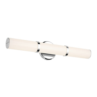 Kichler Rosh 1 Light Linear Bath Medium, Chrome/White - 55188CHLED