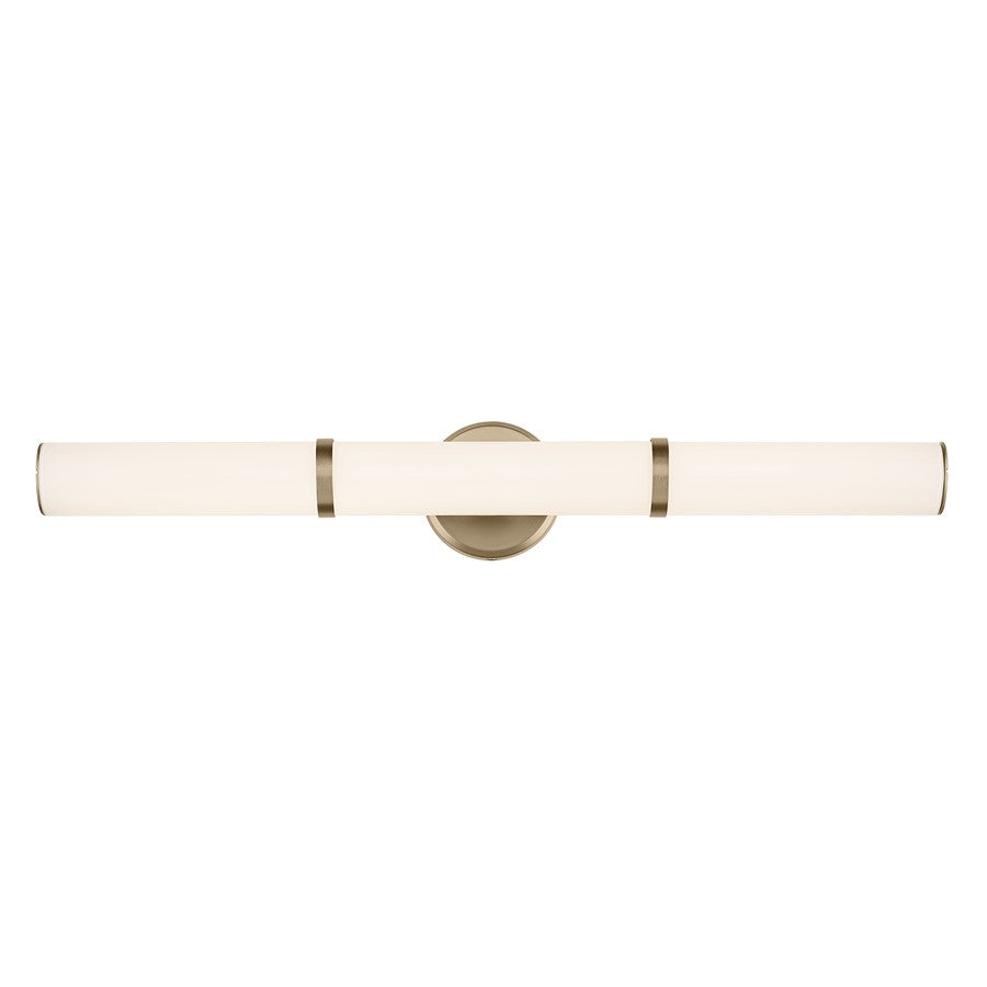 Kichler Rosh 1 Light Linear Bath, Champagne Bronze/White