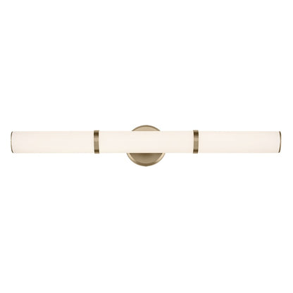 Kichler Rosh 1 Light Linear Bath, Champagne Bronze/White