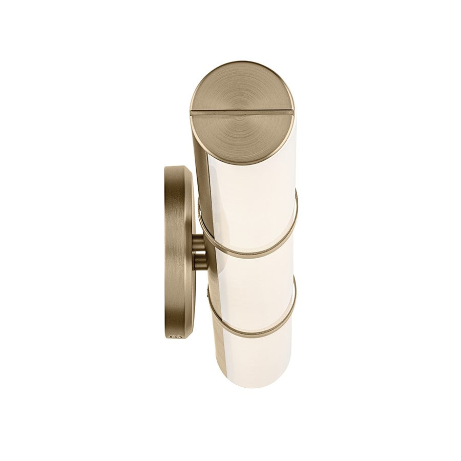 Kichler Rosh 1 Light Linear Bath, Champagne Bronze/White
