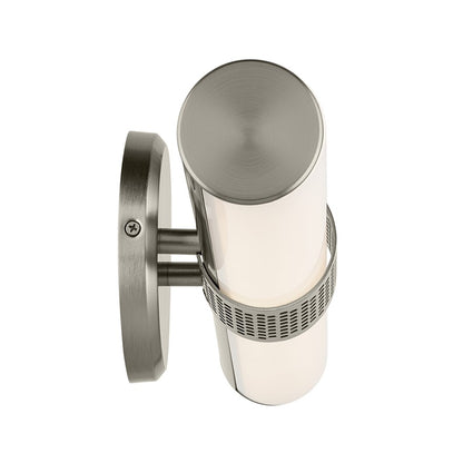 Kichler Sashi 1 Light 18" Wall Sconce, Brushed Nickel/White