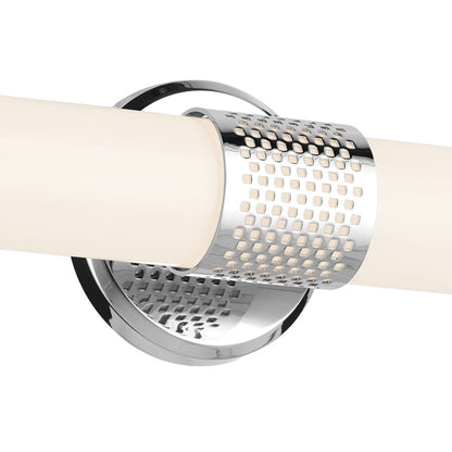 Kichler Sashi 1 Light 24" Linear Bath, Chrome/White