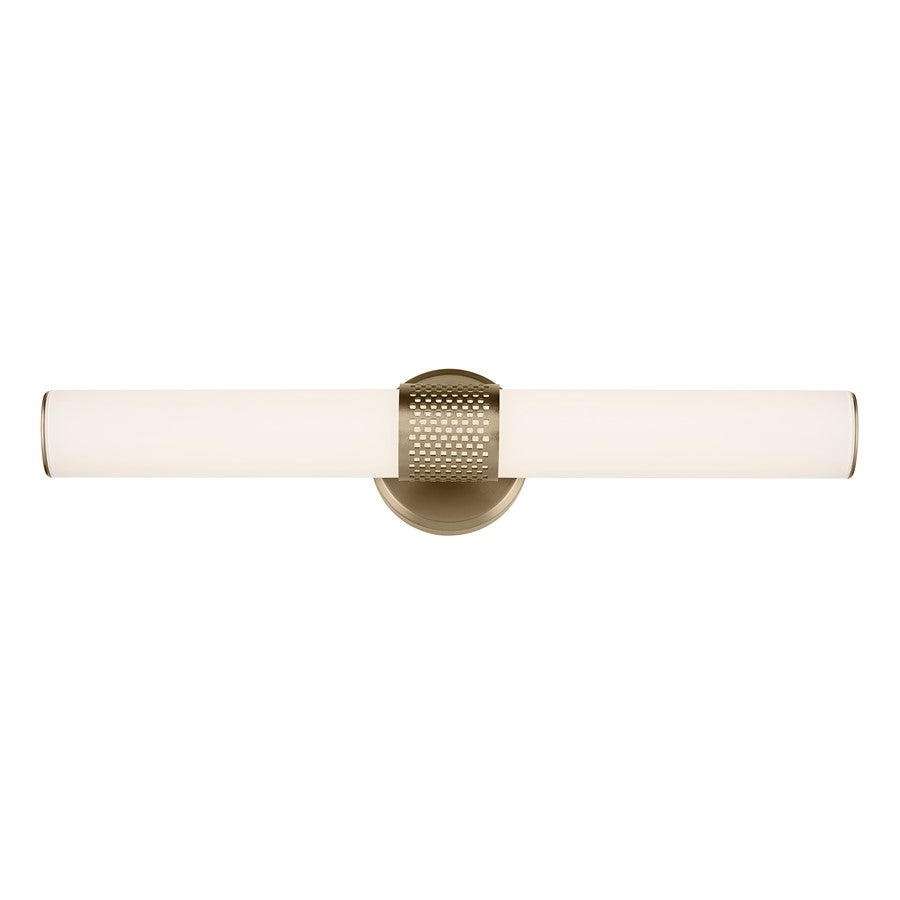 Kichler Sashi 1 Light Linear Bath Medium, Champagne Bronze/White