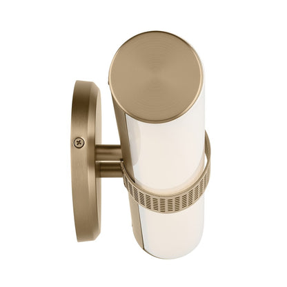 Kichler Sashi 1 Light Linear Bath Medium, Champagne Bronze/White