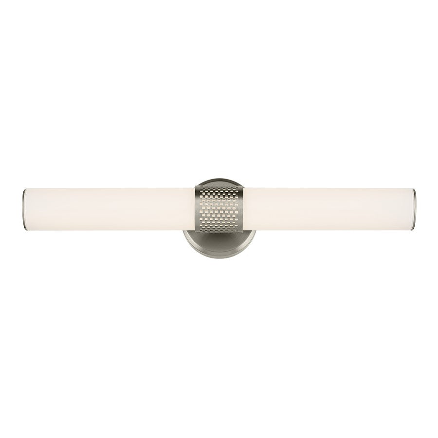 Kichler Sashi 1 Light 24" Linear Bath, Brushed Nickel/White