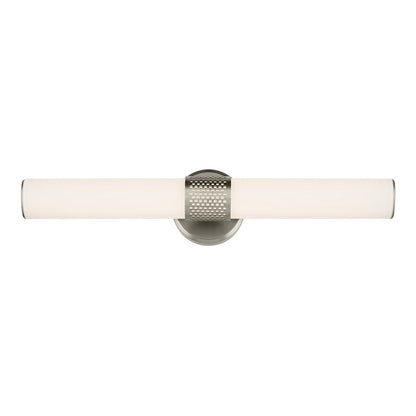 Kichler Sashi 1 Light 24" Linear Bath, Brushed Nickel/White