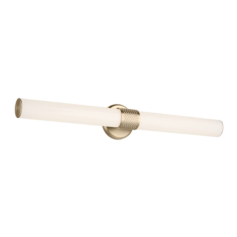 Kichler Sashi 1 Light Linear Bath Large, Champagne Bronze/White - 55193CPZLED