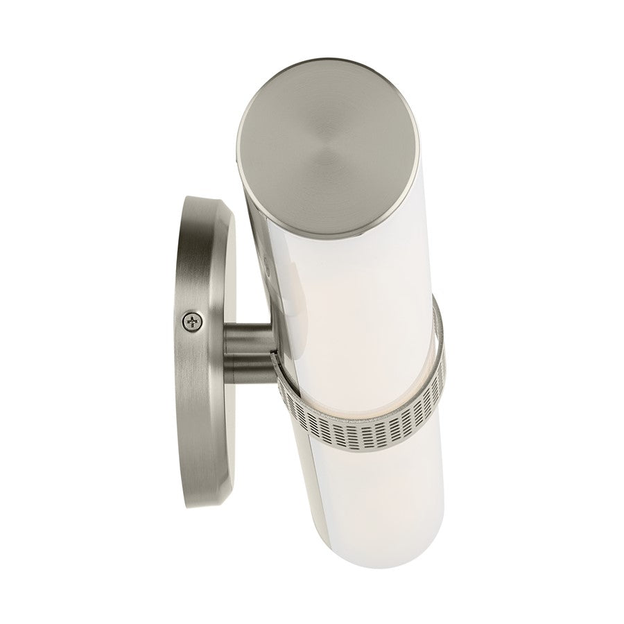 Kichler Sashi 1 Light 32" Linear Bath, Brushed Nickel/White
