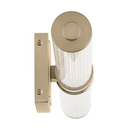 Kichler Laurene 2 Light 27" Linear Bath, Bronze/Clear Fluted