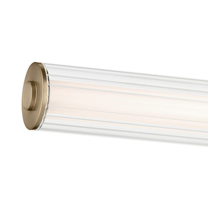 Kichler Laurene 2 Light 27" Linear Bath, Bronze/Clear Fluted