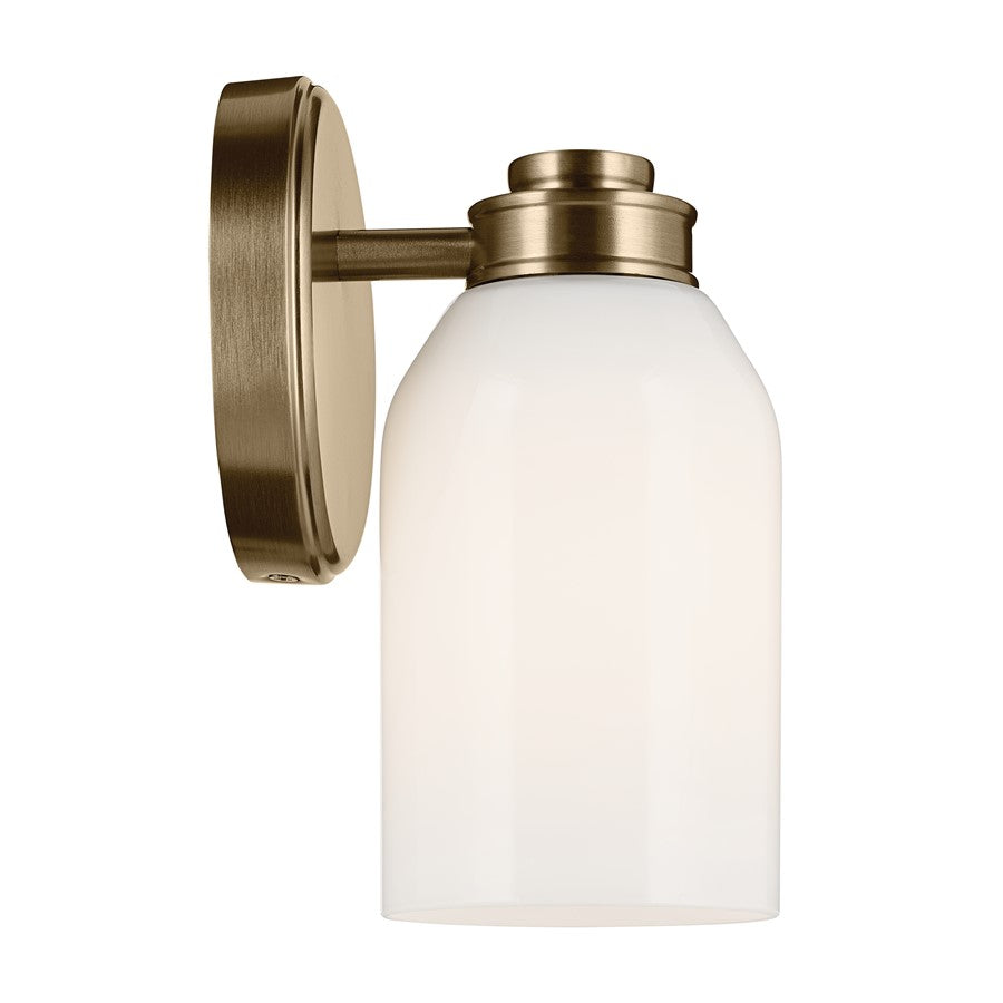 Kichler Shae 1 Light Wall Sconce, Champagne Bronze/Cased Opal