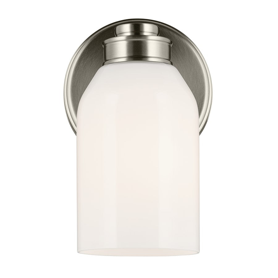 Kichler Shae 1 Light 8" Wall Sconce, Brushed Nickel/Cased Opal