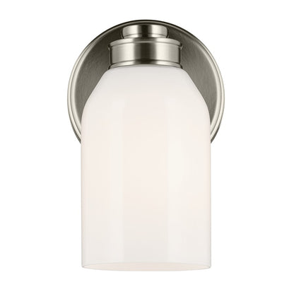 Kichler Shae 1 Light 8" Wall Sconce, Brushed Nickel/Cased Opal
