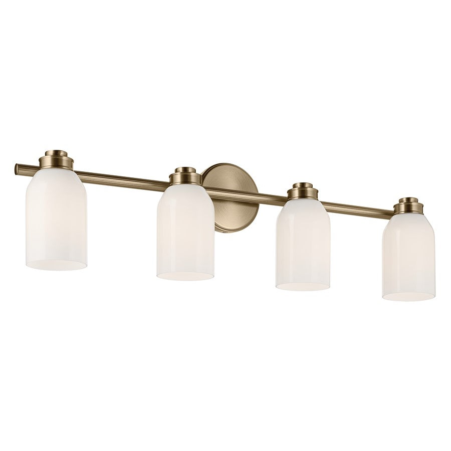 Kichler Shae 4 Light Wall Mt Bath 4 Arm, Champagne Bronze/Cased Opal - 55203CPZ