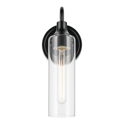 Kichler Kavi 1 Light Wall Sconce, Black/Clear