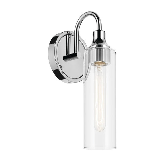 Kichler Kavi 1 Light 13" Wall Sconce, Chrome/Clear - 55209CH