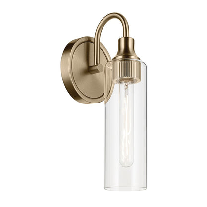 Kichler Kavi 1 Light Wall Sconce, Champagne Bronze/Clear - 55209CPZ