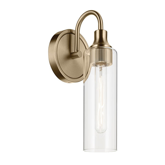Kichler Kavi 1 Light Wall Sconce, Champagne Bronze/Clear - 55209CPZ