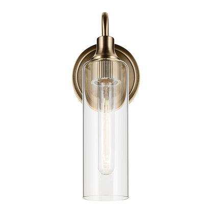 Kichler Kavi 1 Light Wall Sconce, Champagne Bronze/Clear