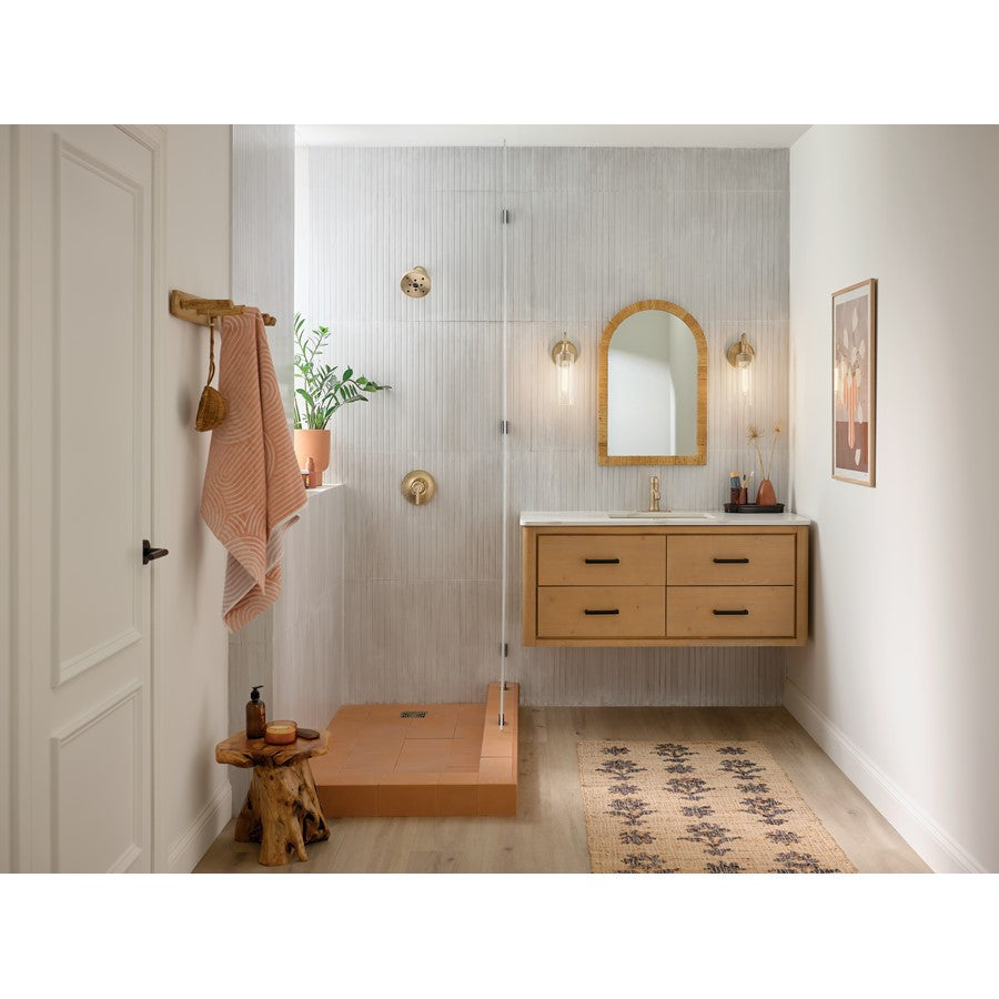 Kichler Kavi 1 Light Wall Sconce, Champagne Bronze/Clear
