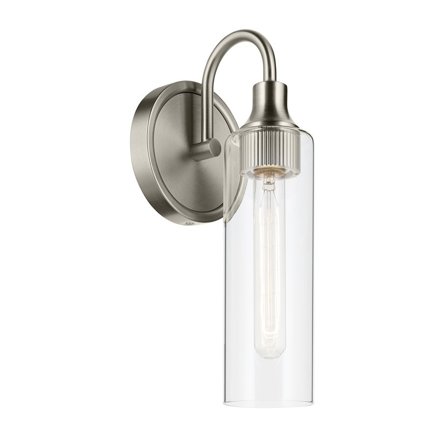 Kichler Kavi 1 Light 13" Wall Sconce, Brushed Nickel/Clear - 55209NI