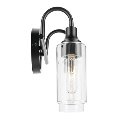 Kichler Kavi 2 Light Wall Mt Bath 2 Arm, Black/Clear