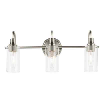 Kichler Kavi 3 Light 23" Wall Mt Bath 3 Arm, Brushed Nickel/Clear