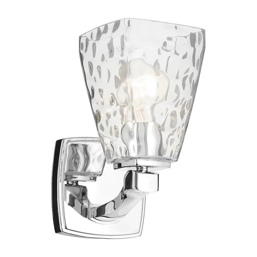 Kichler Marant 1 Light 10" Wall Sconce, Chrome/Clear Water - 55214CHWTR