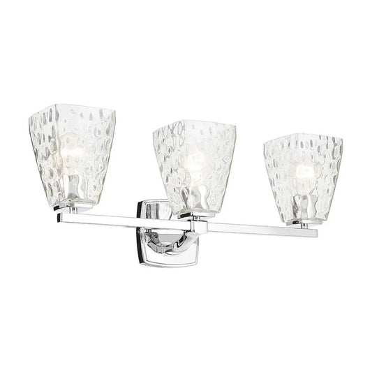 Kichler Marant 3 Light Wall Mt Bath 3 Arm, Chrome/Clear Water - 55216CHWTR