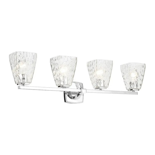 Kichler Marant 4 Light Wall Mt Bath 4 Arm, Chrome/Clear Water - 55217CHWTR