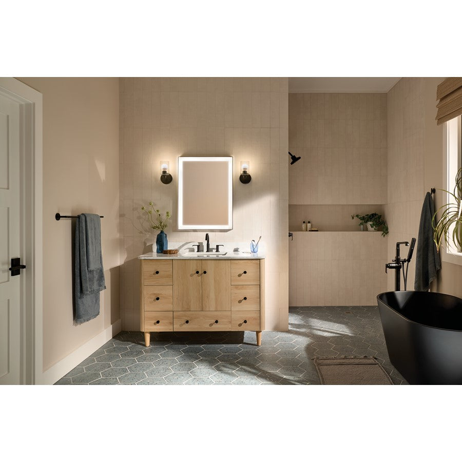 Kichler Gioe 1 Light Wall Sconce, Black/Clear Fluted