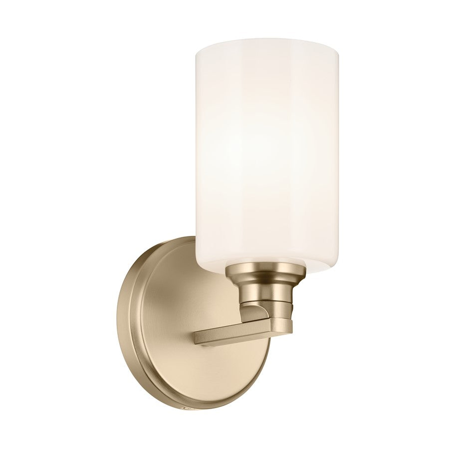 Kichler Gioe 1 Light Wall Sconce, Champagne Bronze/White - 55224CPZ