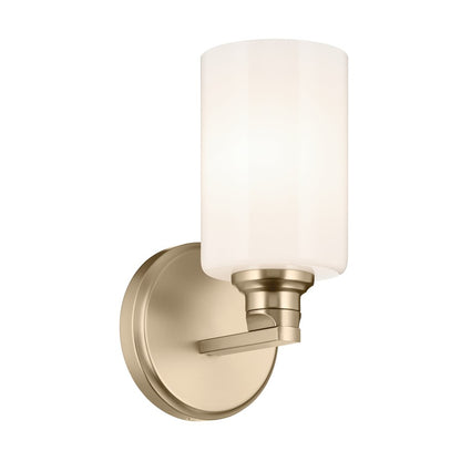Kichler Gioe 1 Light Wall Sconce, Champagne Bronze/White - 55224CPZ
