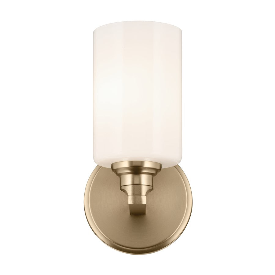 Kichler Gioe 1 Light Wall Sconce, Champagne Bronze/White