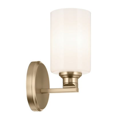 Kichler Gioe 1 Light Wall Sconce, Champagne Bronze/White