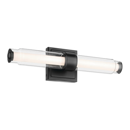 Kichler Laurene 2 Light Wall Sconce, Black/Clear - 55237BKLED