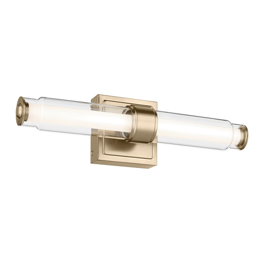 Kichler Laurene 2 Light Wall Sconce, Champagne Bronze/Clear - 55237CPZLED