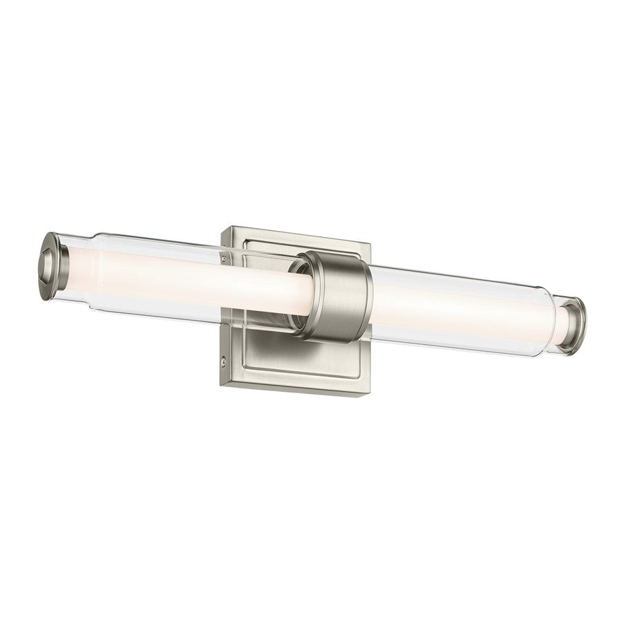 Kichler Laurene 2 Light Wall Sconce, Brushed Nickel/Clear - 55237NILED