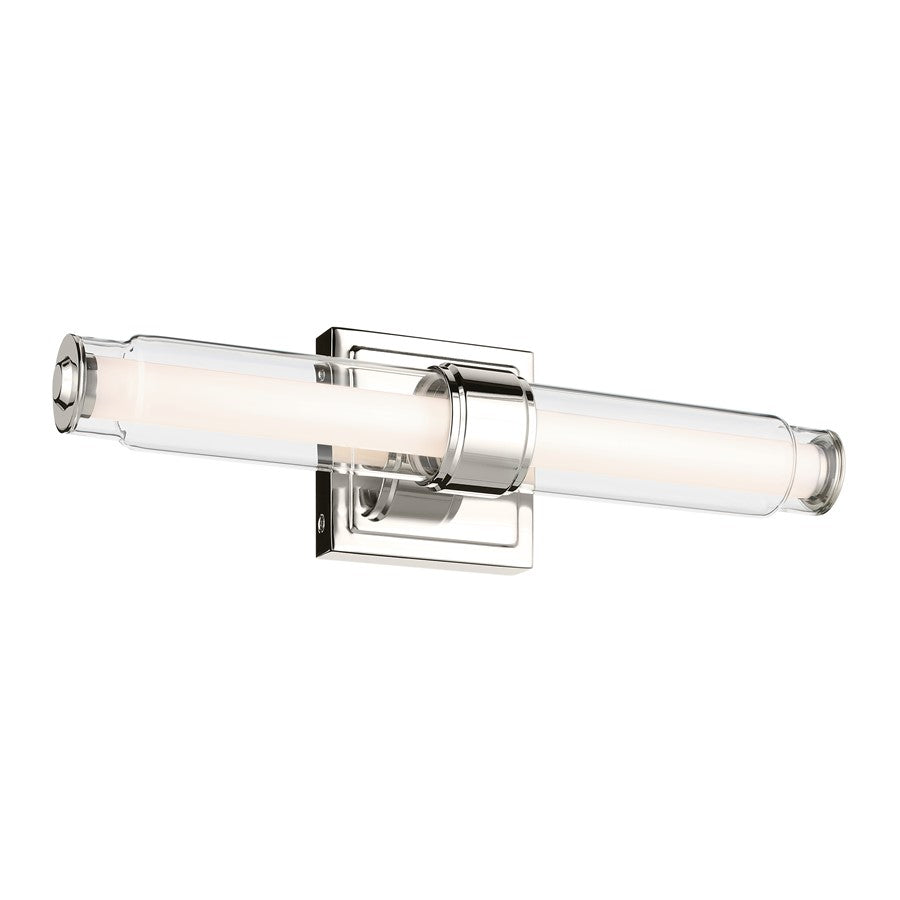 Kichler Laurene 2 Light Wall Sconce, Polished Nickel/Clear - 55237PNLED