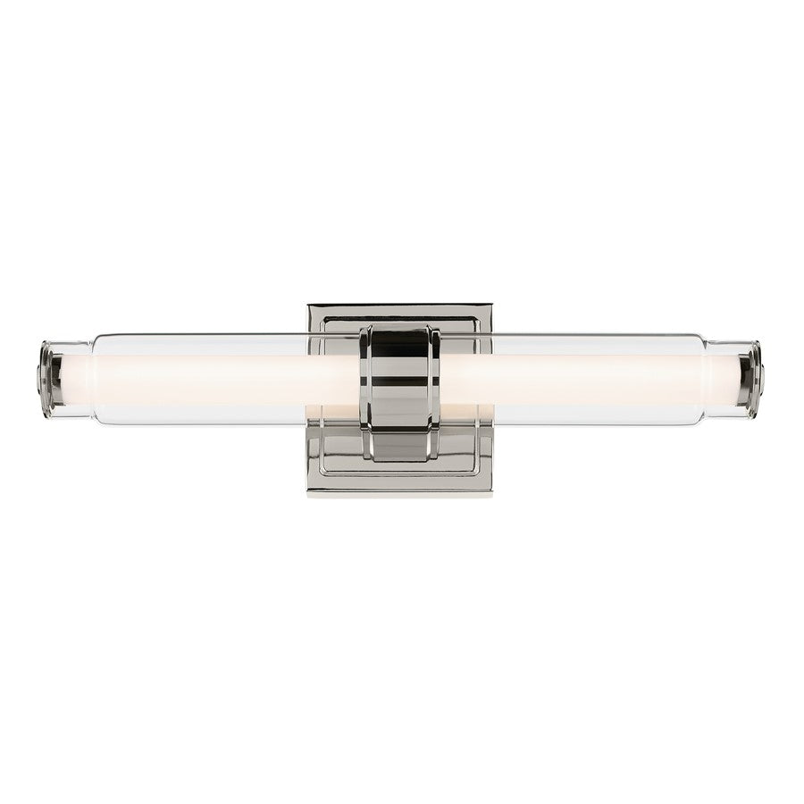 Kichler Laurene 2 Light Wall Sconce, Polished Nickel/Clear