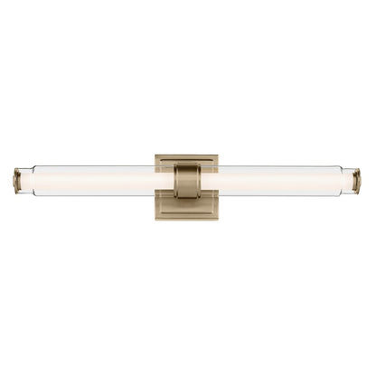 Kichler Laurene 2 Light Linear Bath Medium, Champagne Bronze/Clear