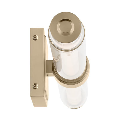 Kichler Laurene 2 Light Linear Bath Medium, Champagne Bronze/Clear
