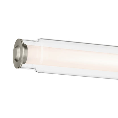 Kichler Laurene 2 Light Linear Bath Medium, Brushed Nickel/Clear