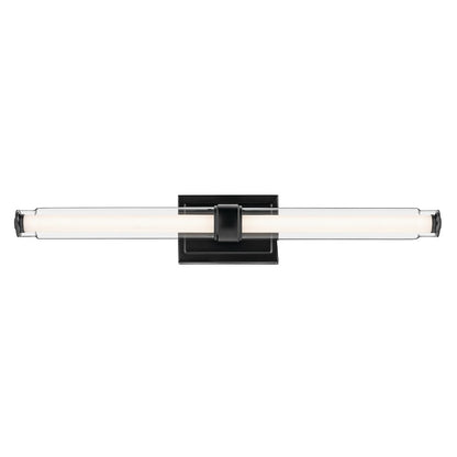 Kichler Laurene 2 Light Linear Bath Large, Black/Clear